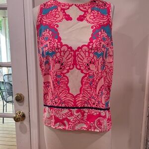 Lilly Pulitzer Iona Sleeveless Silk Shell S